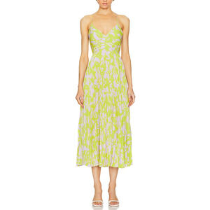 ASTR the label Lime Green and Lavender Floral Dress